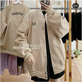 Áo khoác Cardigan Unisex Nam Nữ Thêu M - Chất Nỉ Bông Ngoại Mềm Mịn Bomber CardiganThoitrangsihienlinh