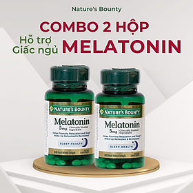 Hình ảnh Combo 2 chai Viên uống hỗ trợ giấc ngủ Nature's Bounty Super Strength Melatonin 5mg 60 viên (Cam Kết Chính Hãng)