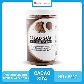 Cacao sữa 3in1 thơm ngon, tiện lợi Light Cacao - hũ 550g