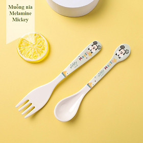 Muỗng nĩa trẻ em Melamine in hình hoạt hình cho bé