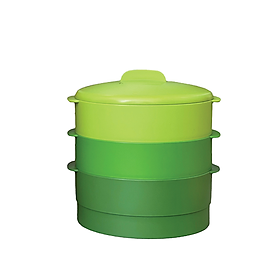 Xửng Hấp Tupperware 3 Tầng Steam It Xanh Lá