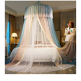 Mùng công chúa cao cấp treo trần, màn khung tròn không khoan tường phòng ngủ đẹp chống muỗi ZO HOME - N2-2