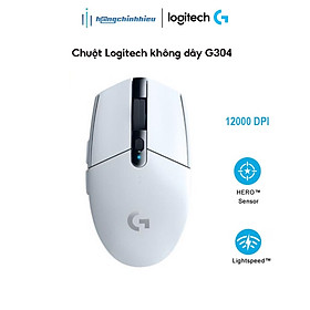 Chuột Logitech Không dây G304 Màu Trắng Hàng chính hãng