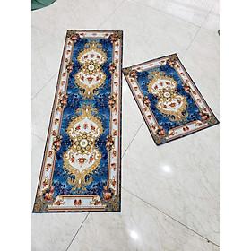Thảm Bếp Bali siêu mềm mịn Bộ 2 Tấm 40x60cm + 120x40cm Sunzin Có đế chống trơn.