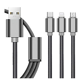 Mua Dây cáp đa năng 3 cổng sạc- Lightning + Micro + Type C