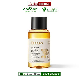 Nước tẩy trang hoa hồng Cocoon tẩy sạch makeup & cấp ẩm 140ml thuần chay (Bản mới)