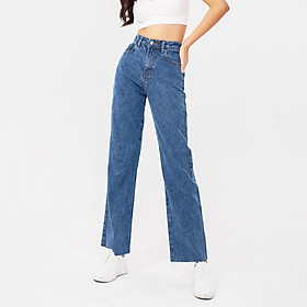 Quần Jean Nữ Ống Rộng Lưng Cao Aaa Jeans