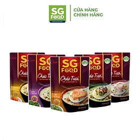 Cháo Tươi SG Food combo 5 gói đủ vị Thịt Bằm, Sườn Non, Lươn, Cá Lóc, Cá