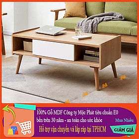 Mua Made in VN - Bàn trà gỗ công nghiệp cho phòng khách - gỗ mdf 17mm công ty Mộc Phát độ bền trên 30 năm AN078