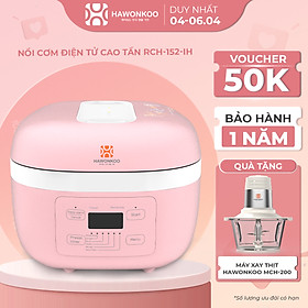 Nồi Cơm Điện Tử Cao Tần HAWONKOO RCH-152 1,5 Lít Nấu Cơm Ngon Hàng Chính Hãng Bảo Hành 12 Tháng - Thương hiệu Hàn Quốc