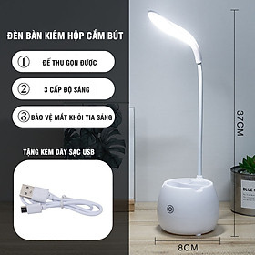 Mua Đèn Bàn Sạc Kiêm Hộc Đựng Bút Dung Lượng Pin Sạc 1000 mAh Tặng Kèm Dây Sạc Nhiều Màu