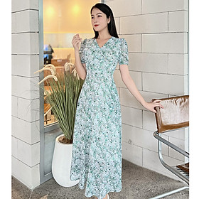 [HCM]Đầm maxi hoa nhí Vol hàn dễ thương D093 - Lady Fashion - Khánh Linh Style