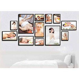 Bộ khung ảnh treo tường composite spa tặng ảnh và đinh 3 chân  KA203