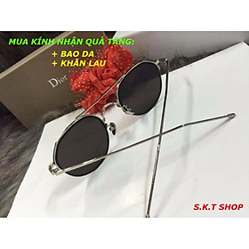 Mắt kính thời trang nam nữ cao cấp mới (gọng xám )