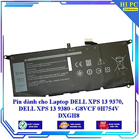 Pin dành cho Laptop DELL XPS 13 9370 DELL XPS 13 9380 - G8VCF 0H754V DXGH8 - Hàng Nhập Khẩu