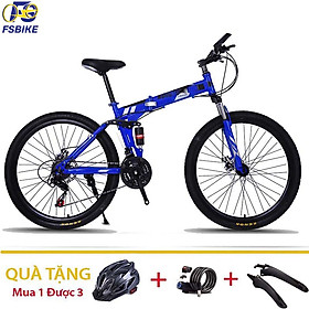 Xe Đạp Thể Thao Gấp Gọn FSBike Vành Xen 26 Inch 24 Tốc Độ + Tặng Mũ