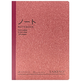 Tập Vở Takeyo 8574 - 120 Trang - Kẻ Ngang 8mm - Mẫu 4 - Màu Đỏ