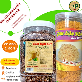 CHÀ BÔNG SỢI HŨ 250G VÀ CƠM GẠO LỨT RONG BIỂN HŨ 500G TÂN LỘC PHÁT