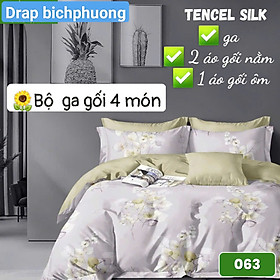  Bộ drap gối Tencel vải Hàn Quốc , đỉnh cao mát , mềm mại { drap và 3 áo gối