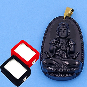 Mặt Phật Như lai Đại nhật đen 5 cm kèm hộp nhung