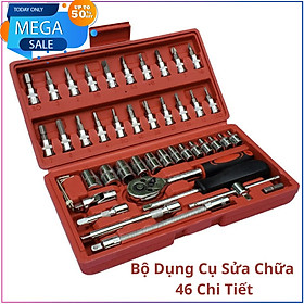 Bộ dụng cụ sửa chữa đa năng - khẩu vặn ốc vít đa năng 46 chi tiết