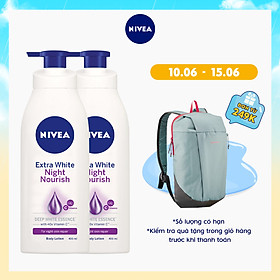 Bộ đôi Sữa Dưỡng Thể Trắng Da Nivea Ban Đêm (400mlx2) - 88126