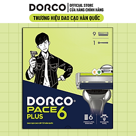 Bộ Dao Cạo Râu 6 Lưỡi Dorco Pace 6 Plus 1 Cán 9 Đầu Cạo Đóng Hộp Làm Quà Tặng