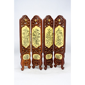 Mua Tranh Tứ Bình hình Bốn mùa Xuân Hạ Thu Đông bằng gỗ khảm xương với nhiều lựa chọn màu sắc