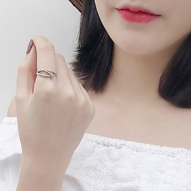 Nhẫn Nữ | Nhẫn Bạc Thái Cho Nữ Hình Cánh Cung N1734 - Bảo Ngọc Jewelry