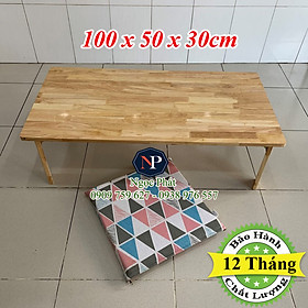 Mua Bàn Ngồi Bệt Kiểu Nhật Size 100x50cm Cao Cấp Chân Gỗ Gấp Gọn Chắc Chắn