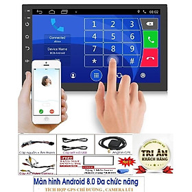 Màn hình cho xe hơi- Màn hình android Wifi,GPS  đa chức năng, sử dụng Tiếng Việt TẶNG MẶT DƯỠNG VÀ KHĂN LAU CAO CẤP