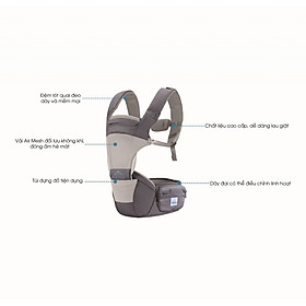 Địu ngồi cao cấp 4 tư thế  2 trong 1 Comfybaby CF818