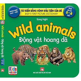 [Download Sách] Sách - Baby'S First Picture Dictionary - Từ Điển Bằng Hình Đầu Tiên Của Bé - Động vật hoang dã - Wild Animals (Bìa Cứng)