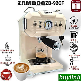 Mua Máy pha cà phê Espresso Zamboo ZB-92CF -  Kem - Đỏ  - Hàng chính hãng