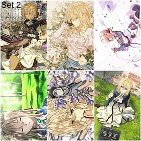 Bộ 6 Áp phích - Poster Anime Violet Evergarden - Búp Bê Ký Ức (bóc dán) - A3,A4,A5