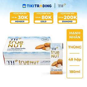 Thùng 48 hộp Sữa hạt Hạnh nhân TH True NUT 180ml