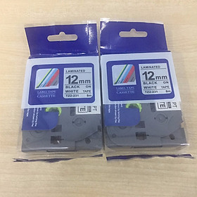 Mua Combo 02 cuộn nhãn TZ2-231 tiêu chuẩn - Chữ đen trên nền trắng 12mm - Hàng nhập khẩu