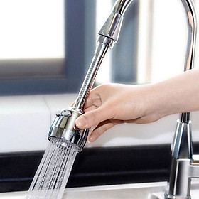 Mua Nối vòi nước bồn rửa chén tăng áp 2 chế độ xoay 360 độ inox loại xịn