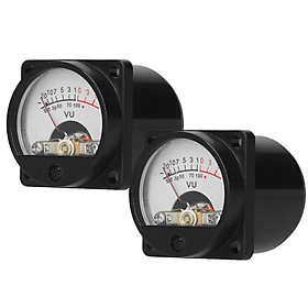 VU Meter 2 Pcs Panel VU Meters Warm Back Light Analog DB Sound Level Indicator Recording & Audio Level Amp with Driver