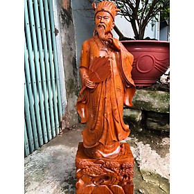 Mua Tượng khổng minh (gia cát lượng ) bằng gỗ hương đá kt cao 70×22×14cm