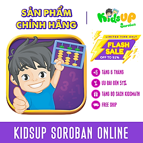 Thẻ học Kids Up - KidsUP Soroban Toán tư duy - Gói trọn đời TẶNG lớp học bổ trợ cùng giáo viên