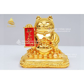 Mua Tượng Mèo Thần Tài Mạ Vàng