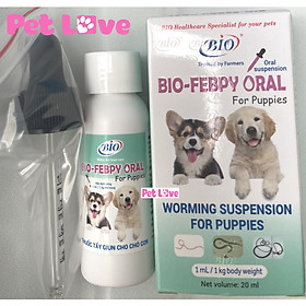 Bio Febpy Oral uống xổ giun trên chó con