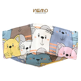 Khẩu Trang Vải 4D NEMO, Chống Nắng, Lọc Khuẩn, Thoáng Khí Không Gây Mụn, Nam Nữ đều sử dụng được - KTDS