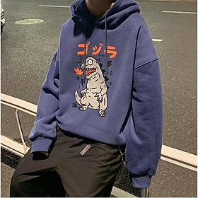 Áo Hoodie Nam Nữ Kích thước từ 40 tới 75kg In hình Rồng Khủng Long Kisumo chất nỉ bông ấm dày dặn