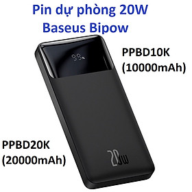 Mua Pin dự phòng  20W dung lượng 10000 / 20000 mAh Baseus Bipow PPBD10K / PPBD20K _Hàng chính hãng