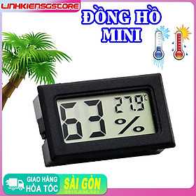 Máy đo độ ẩm và nhiệt độ không khí điện tử mini có màn hình hiển thị LCD đa năng tiện lợi