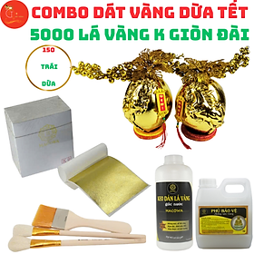[SIÊU HOT] Combo Dát vàng 150 trái dừa chưng Tết 5000 lá K GIÒN ĐÀI đẹp nhất trong các loại lá dát vàng