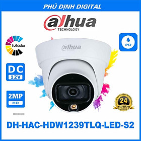 Camera có màu ban đêm 2MP Dahua mã DH-HAC-HDW1239TLQ-LED-S2 - Hàng Chính Hãng