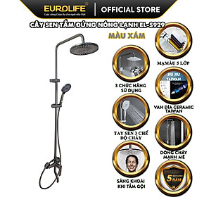 Mua Cây sen nóng lạnh Đồng mạ tĩnh điện màu xám Eurolife EL-SC929 (Xám)